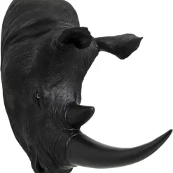 Sale Wandobjekt Rhino Head Antique Schwarz Bilder