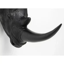 Sale Wandobjekt Rhino Head Antique Schwarz Bilder