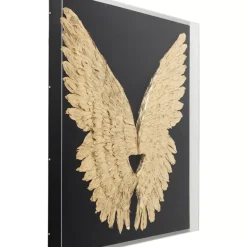 Online Wandschmuck Wings Gold Black 120X120Cm Bilder