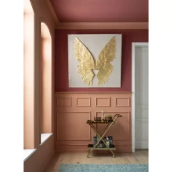 Online Wandschmuck Wings Gold-Weis 120X120Cm Bilder