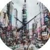 Outlet Wanduhr Glas Times Square O80Cm Uhren