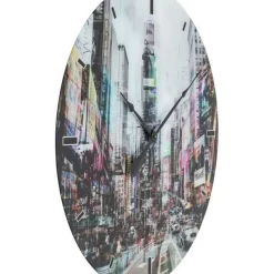 Outlet Wanduhr Glas Times Square O80Cm Uhren