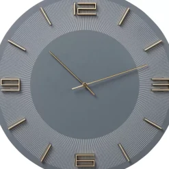 Wanduhr Leonardo Grau/Gold Uhren