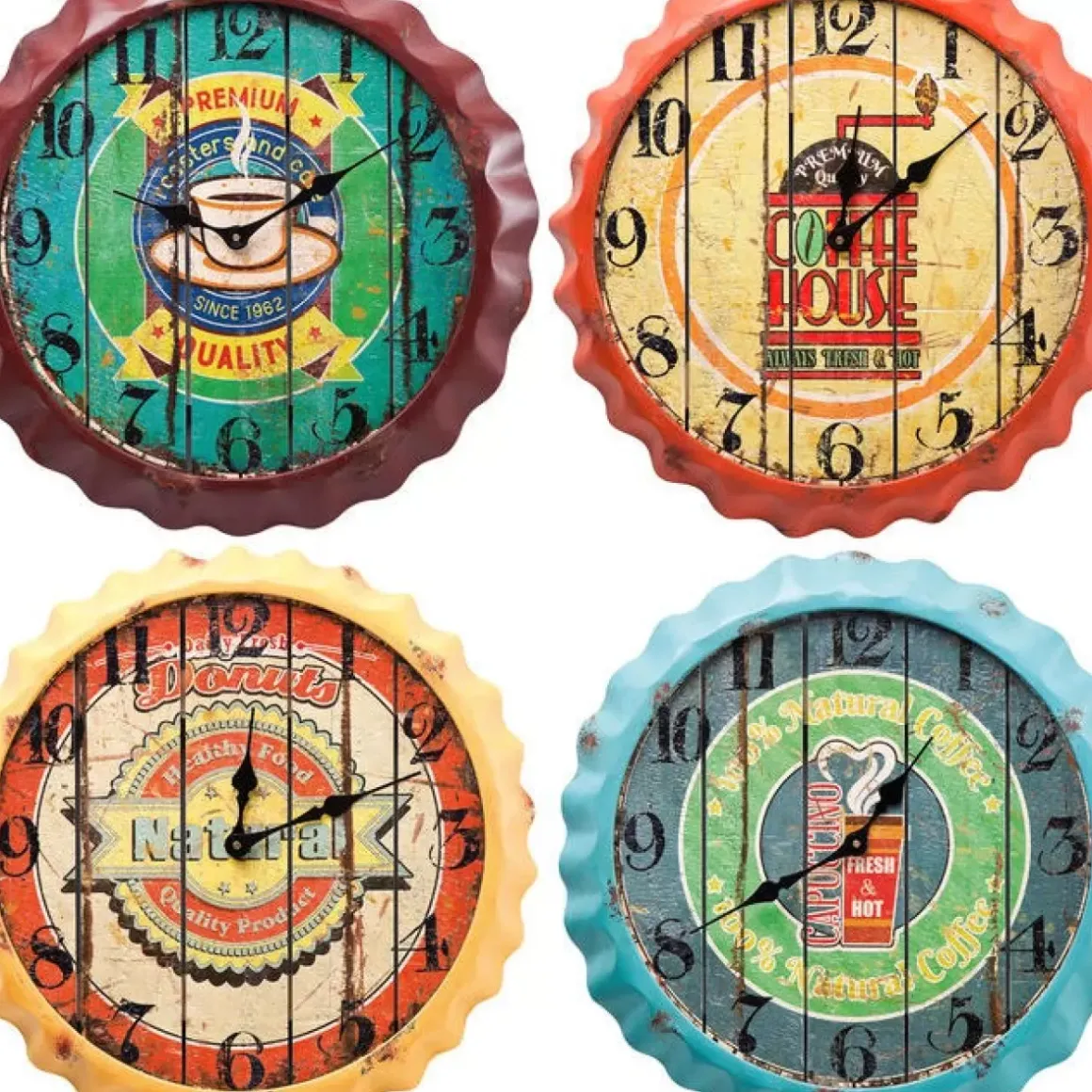 Clearance Wanduhr Vintage Coffee Sortiert Uhren
