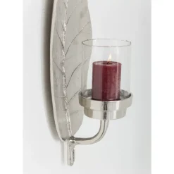 Outlet Windlicht Leaf Silber Kerzenständer & Laternen