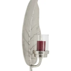 Outlet Windlicht Leaf Silber Kerzenständer & Laternen